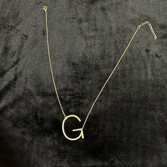 Anthropologie Monogram Pendant Necklace – Letter “G” - Picture 2 of 2